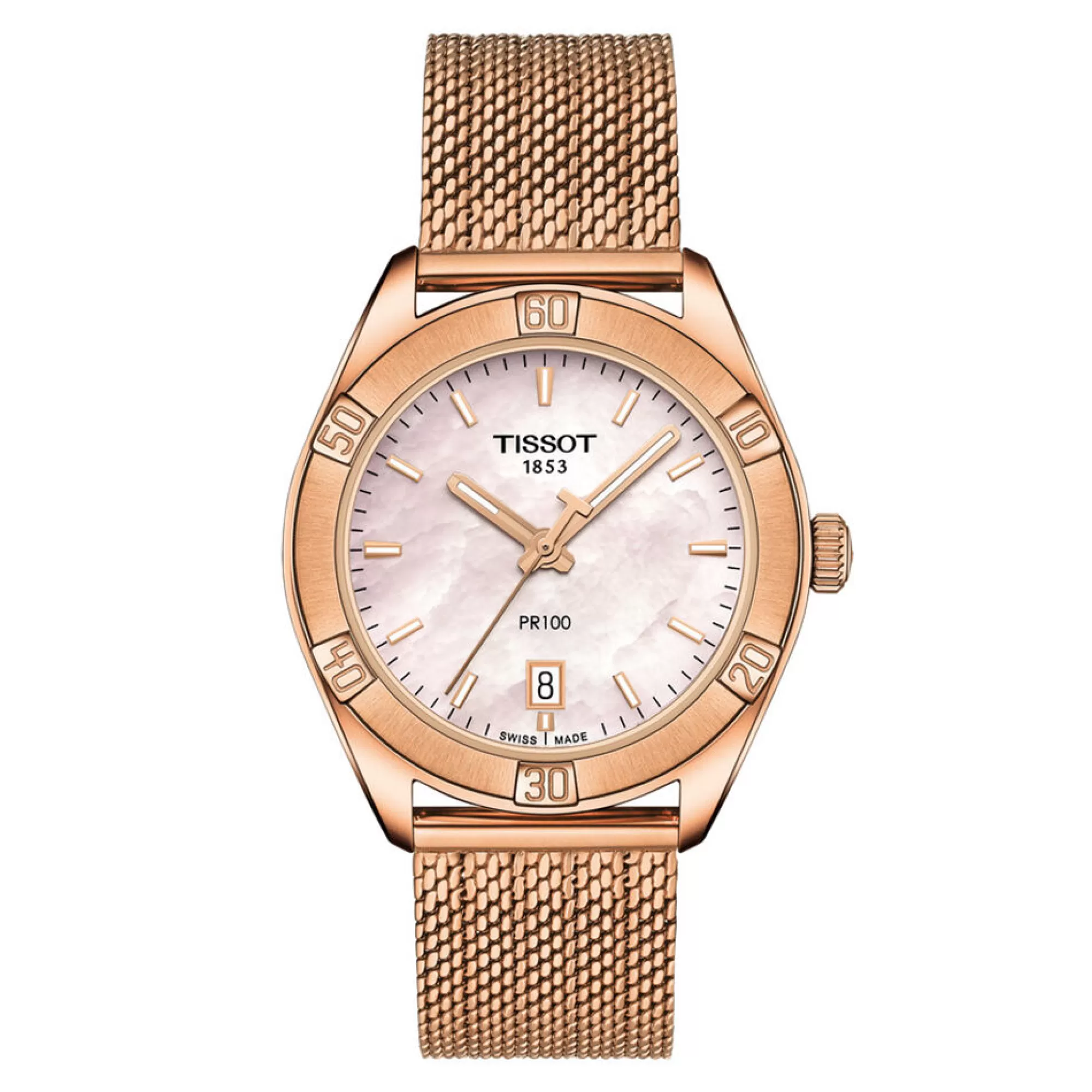 Women's Watches^Tissot® Pr100 Classic Women's Watch In Rose Gold-Tone Ion-Plated Stainless Steel, 36Mm