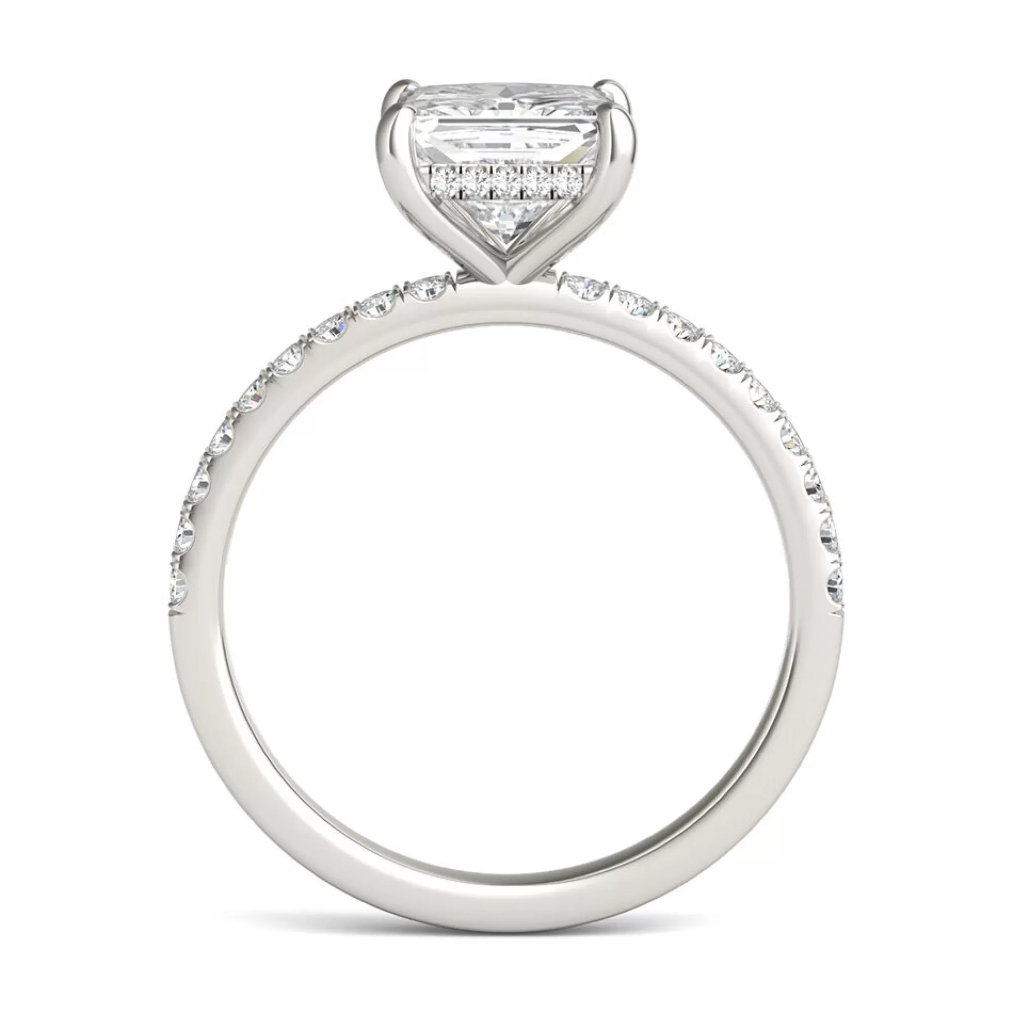 Rings^Charles & Colvard-Forever One™ Princess-Cut Moissanite Ring In 14K White Gold (1 3/4 Ct. Tw.)