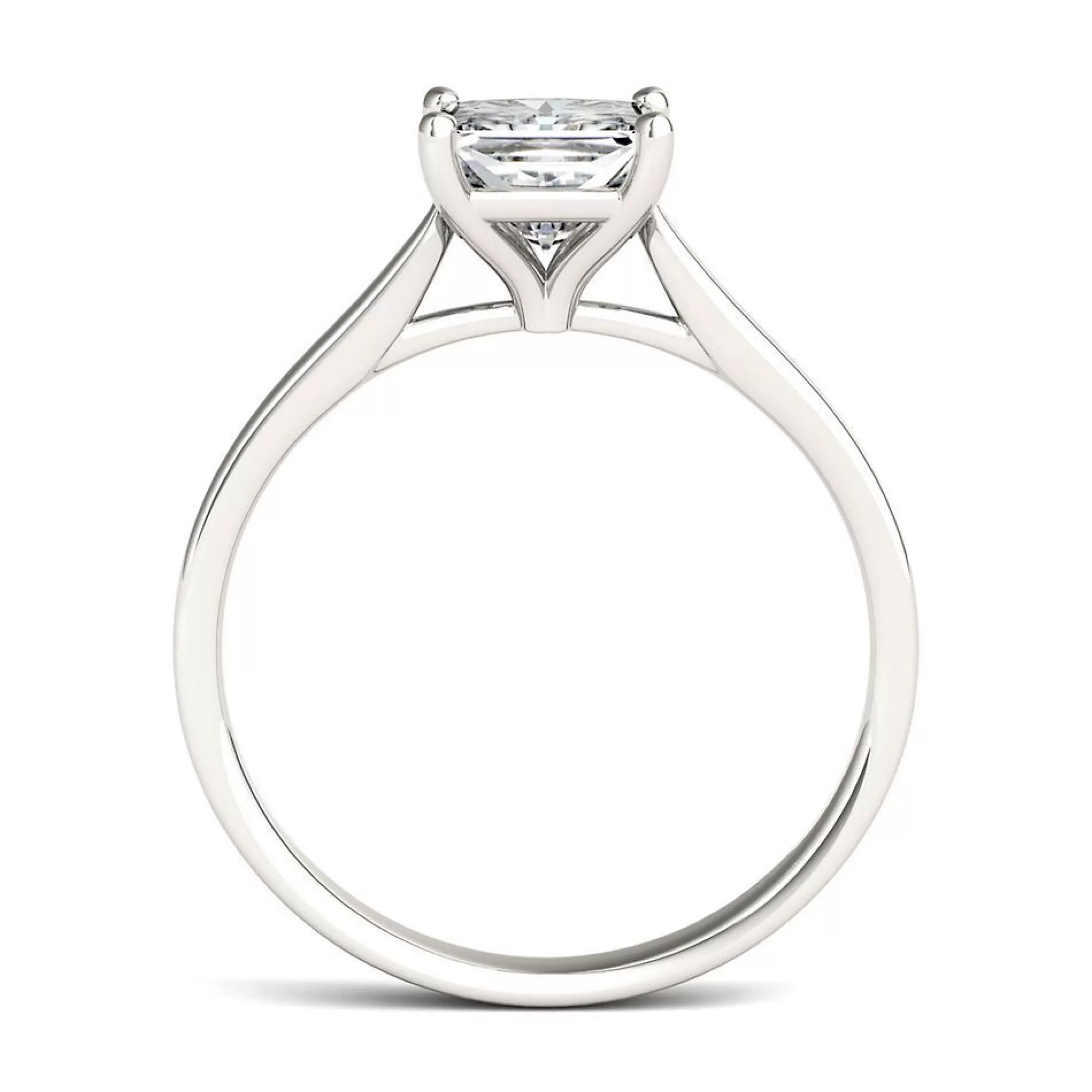 Rings^Charles & Colvard-Forever One™ Princess-Cut Moissanite Solitaire Ring In 14K Gold (7/8 Ct. Tw.) 14K White Gold