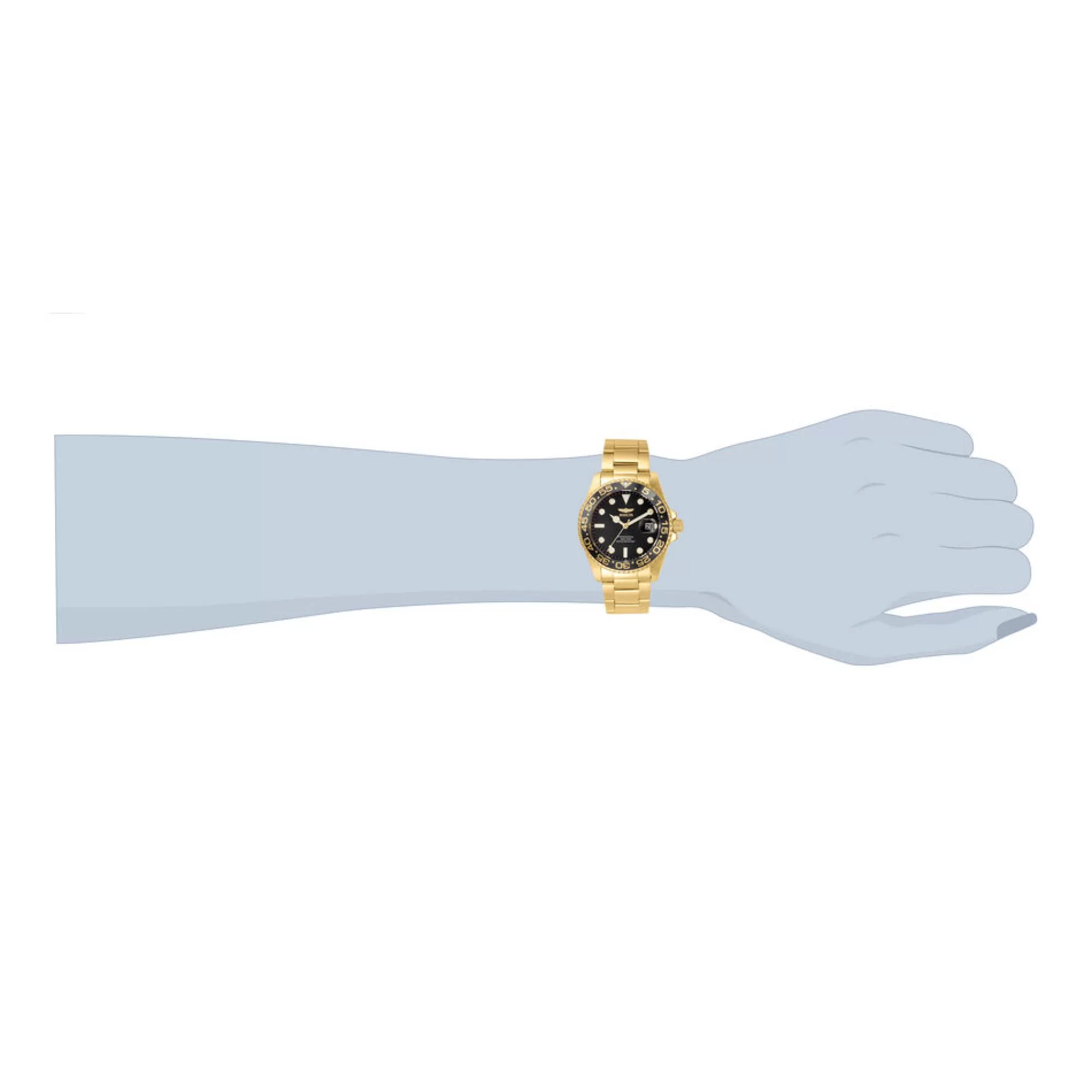 Women's Watches^Invicta Pro Diver Black Women's Watch In Gold-Tone Ion-Plated Stainless Steel