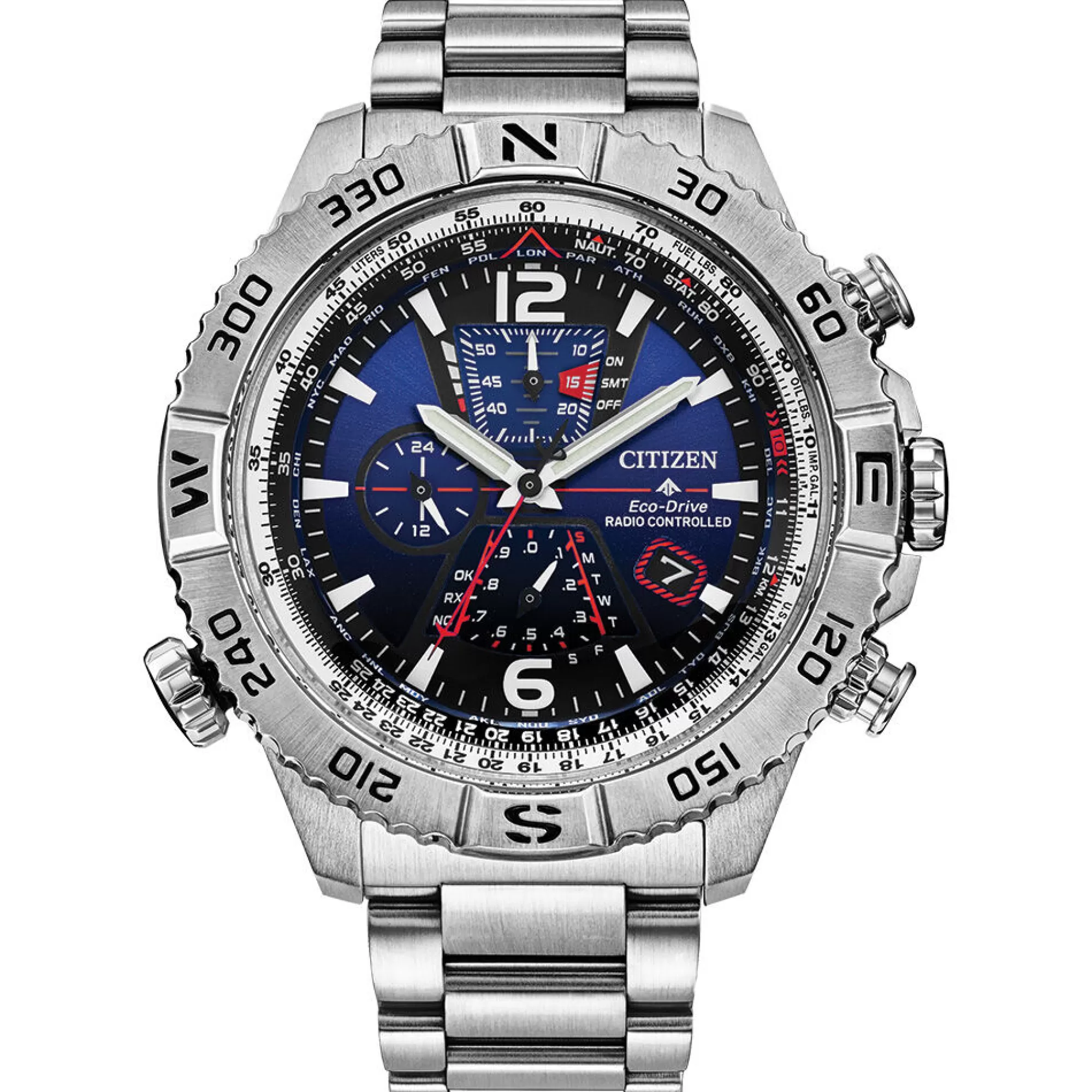 Men's Jewelry^Citizen® Eco™ Promaster Navihawk A-T Blue Men's Watch In Stainless Steel