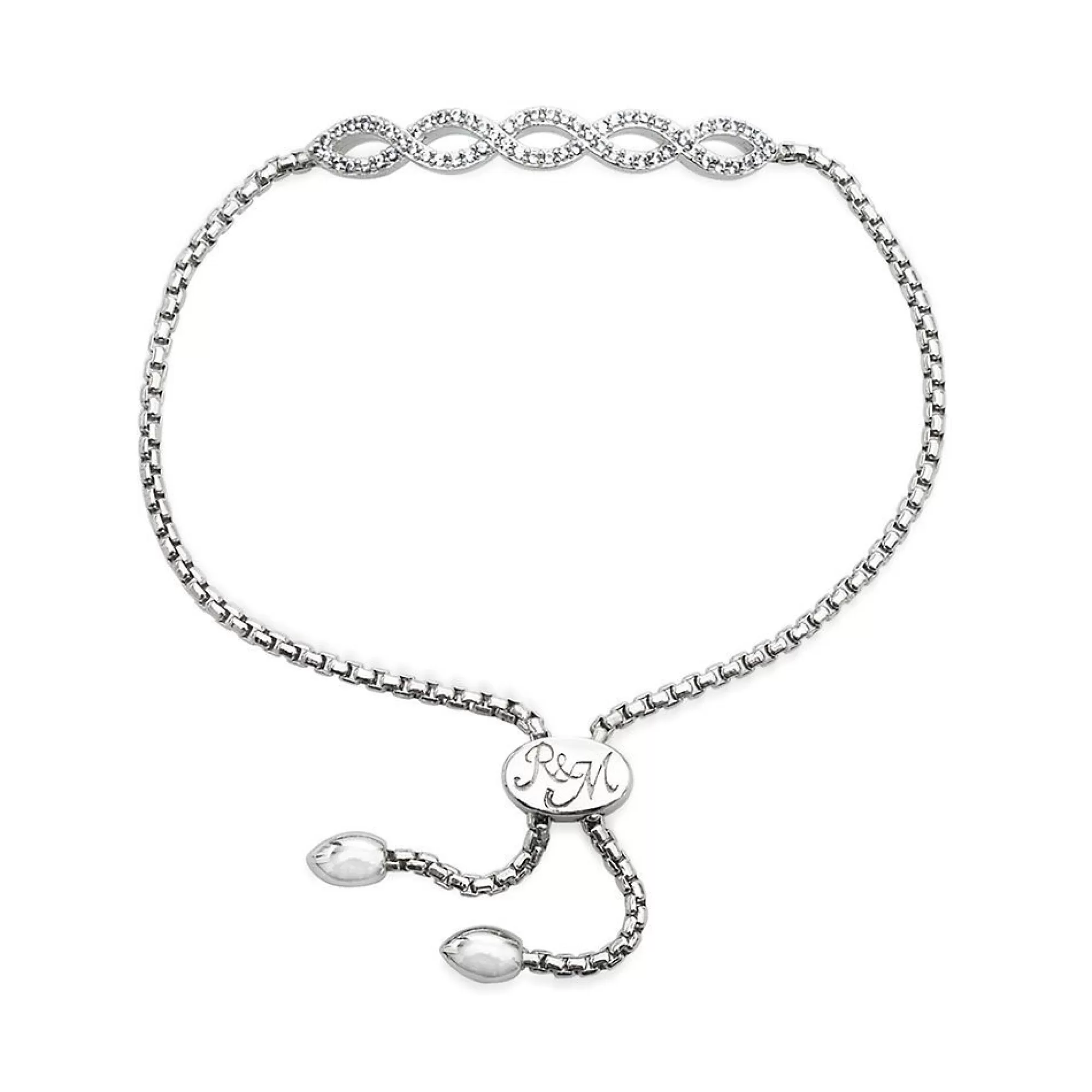 Bracelets^Layering & Stacking Rhythm & Muse™ Lab Created White Sapphire Twist Bolo Bracelet In Sterling Silver