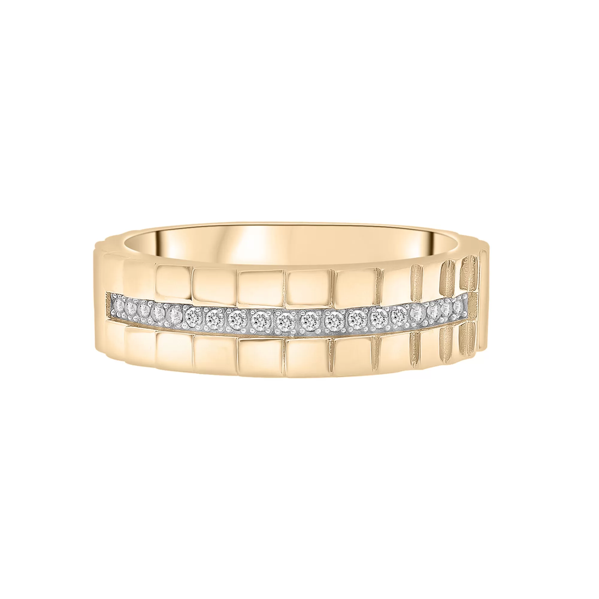 Rings^Laure by Aurate Ribbed Diamond Line Ring In Vermeil (1/10 Ct. Tw.)