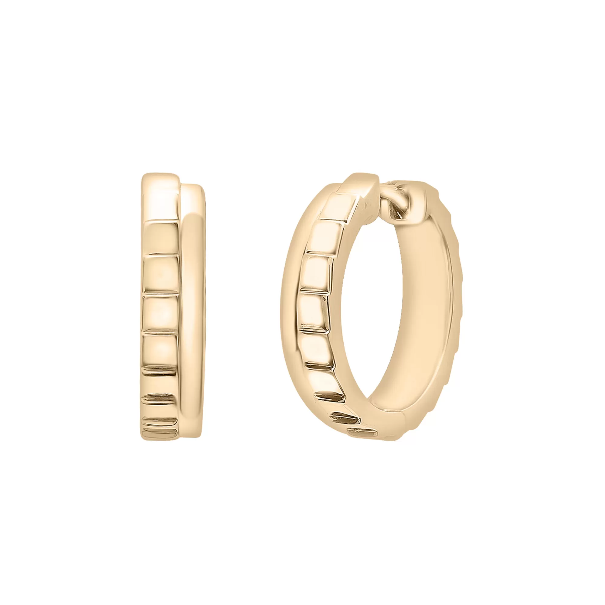 Earrings^Laure by Aurate Ribbed Huggie Hoop Earrings In Vermeil, 17.5Mm