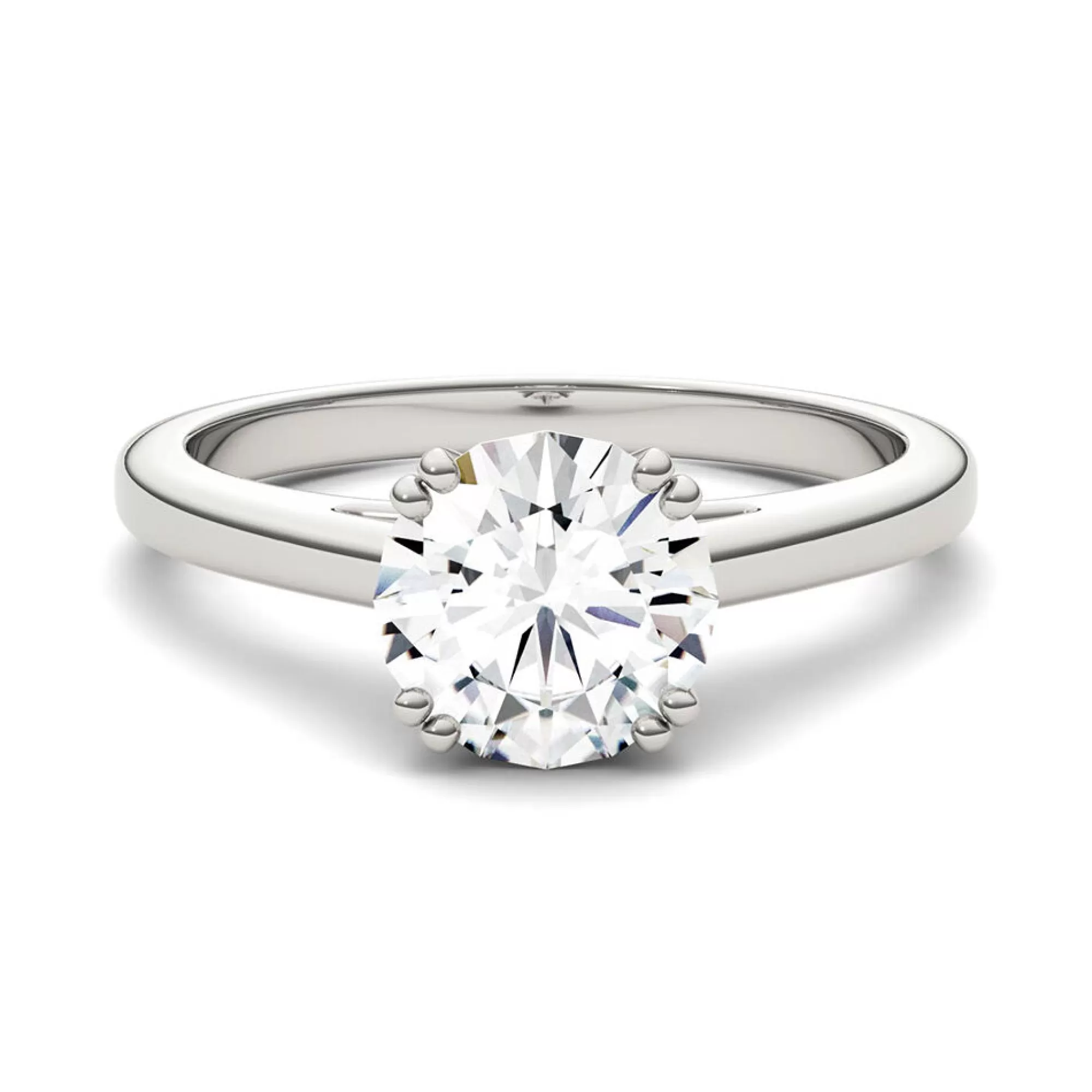 Rings^Charles & Colvard-Forever One™ Round Moissanite Solitaire Ring In 14K White Gold (1 1/2 Ct.)