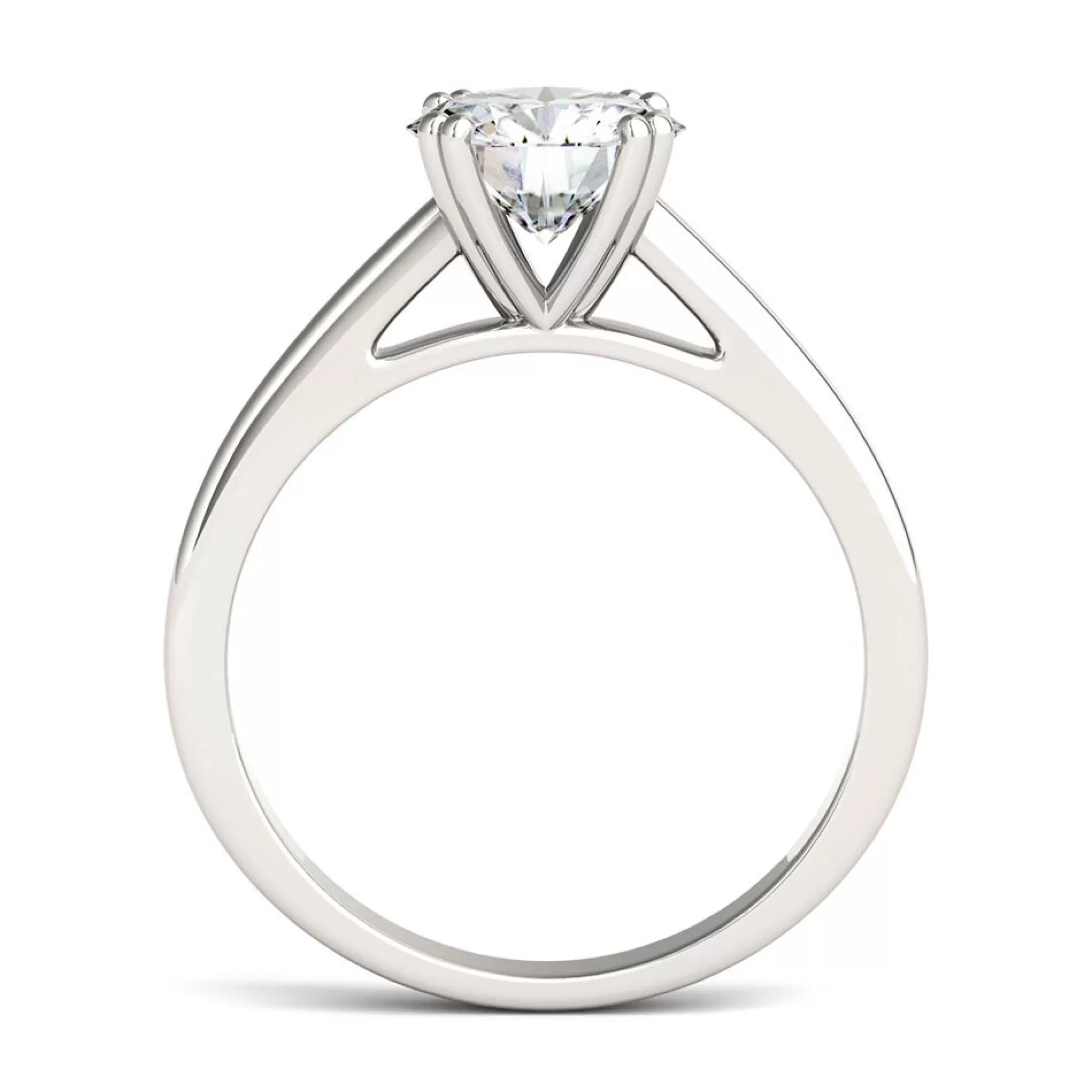 Rings^Charles & Colvard-Forever One™ Round Moissanite Solitaire Ring In 14K White Gold (1 1/2 Ct.)