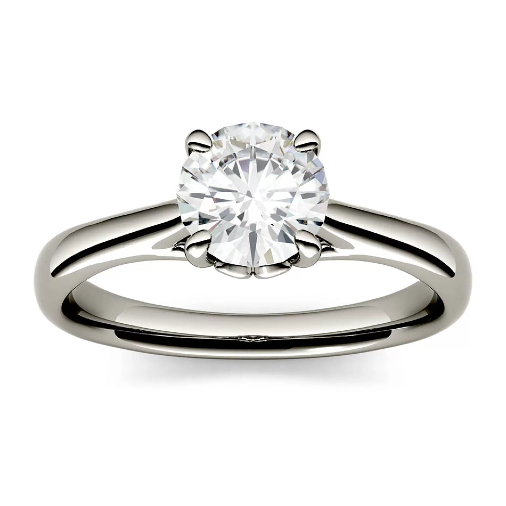 Rings^Charles & Colvard-Forever One™ Round Moissanite Solitaire Ring In 14K White Gold (1 Ct.)