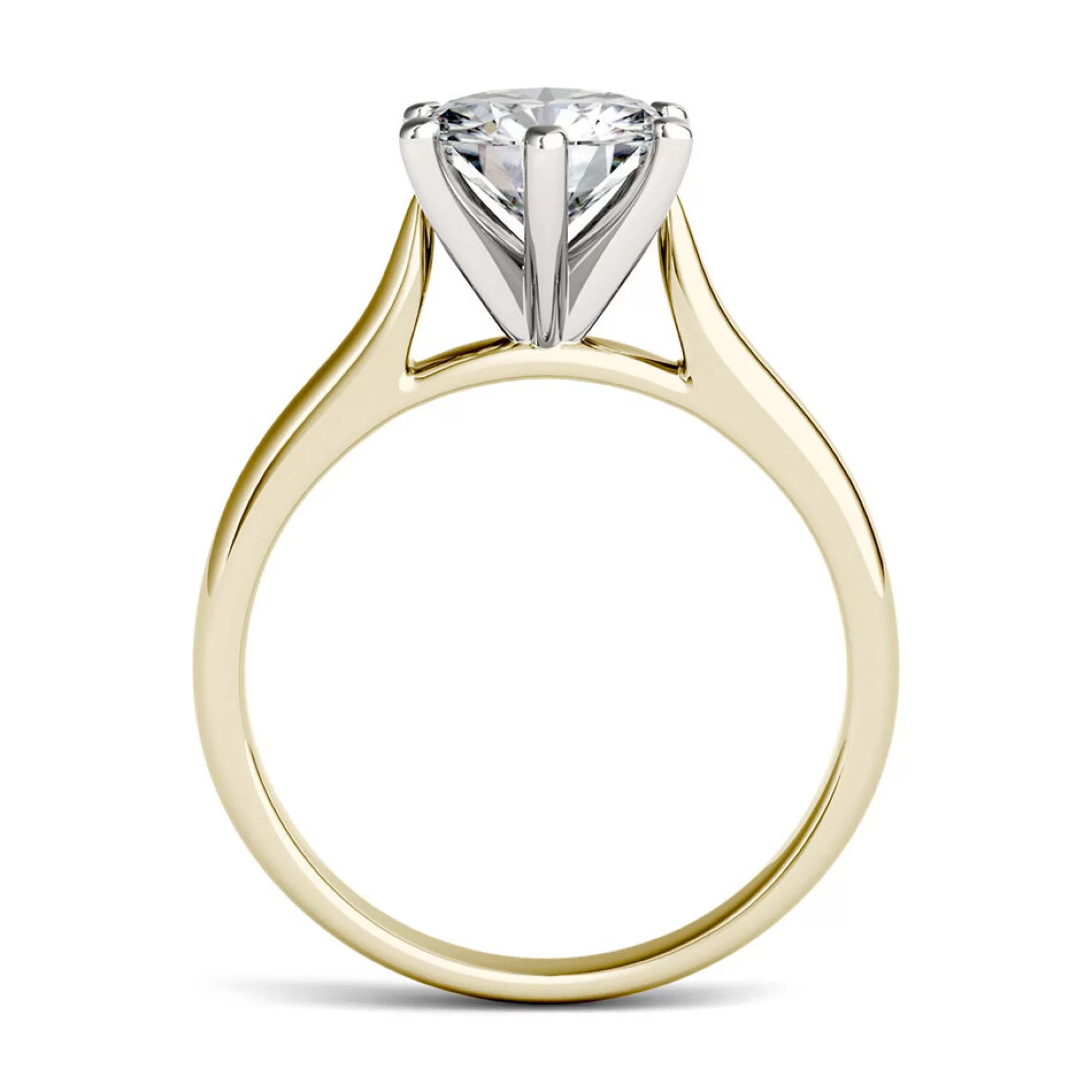 Rings^Charles & Colvard-Forever One™ Round Moissanite Solitaire Ring In 14K Yellow Gold (1 1/2 Ct.)