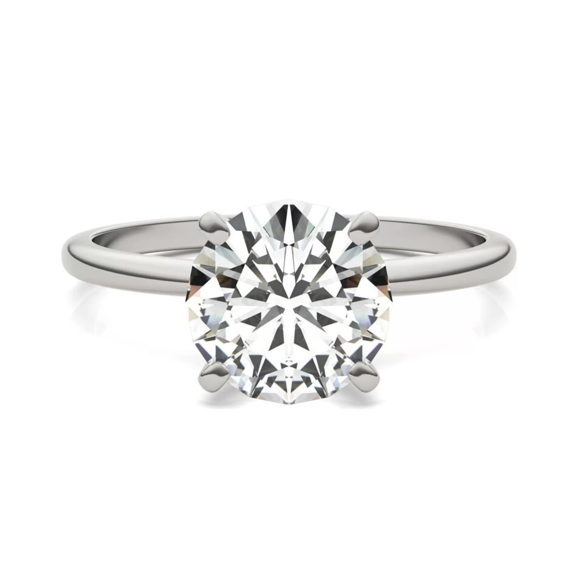 Rings^Charles & Colvard-Forever One™ Round Moissanite Solitaire Ring In Platinum (2 3/4 Ct.)