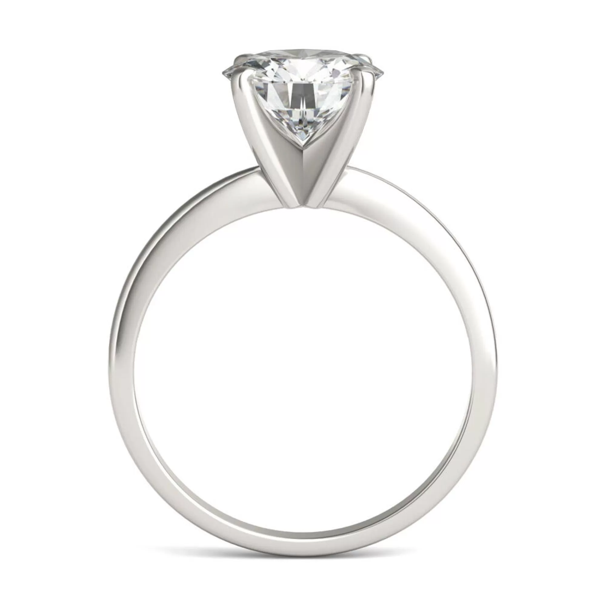 Rings^Charles & Colvard-Forever One™ Round Moissanite Solitaire Ring In Platinum (2 3/4 Ct.)