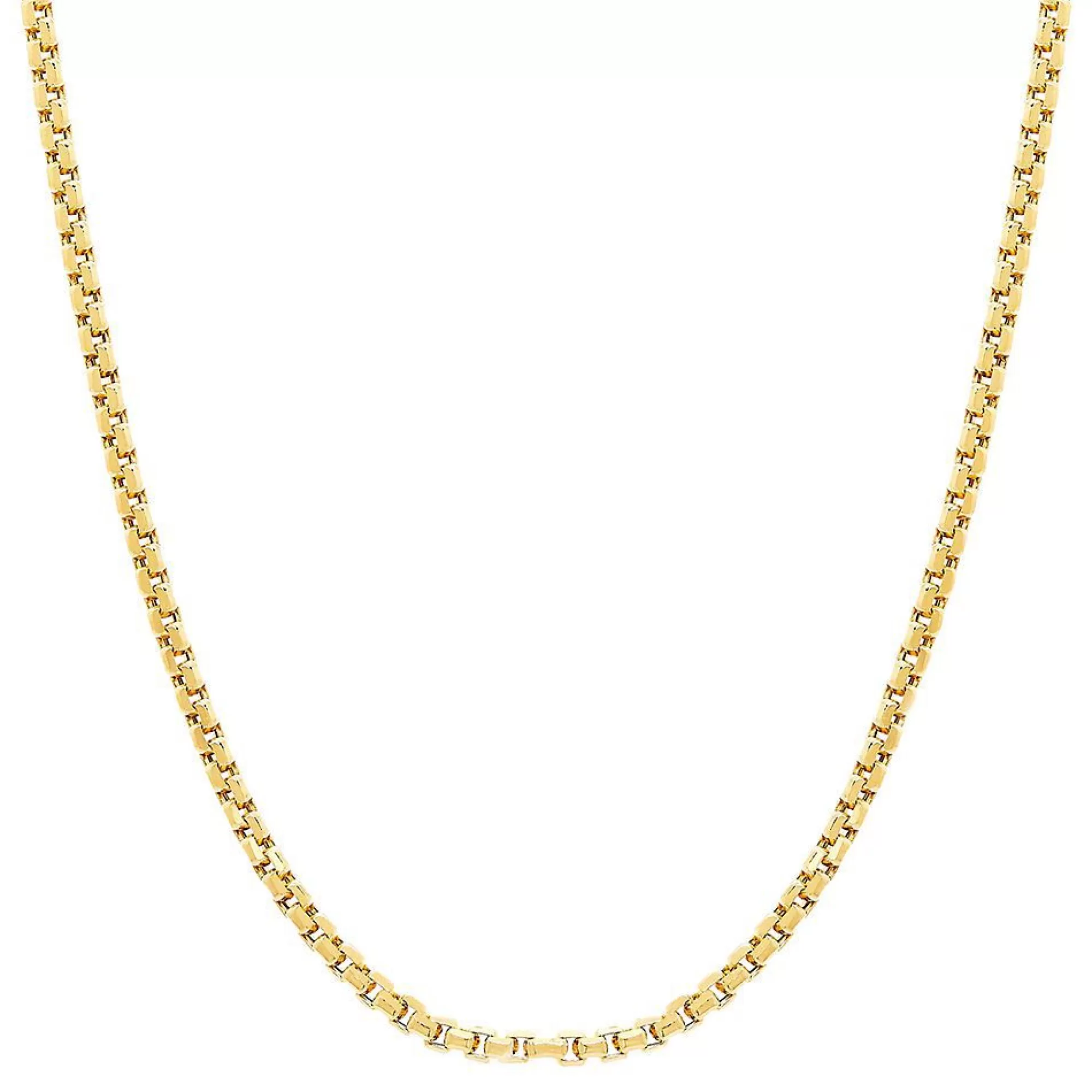 Necklaces & Pendants^* Rounded Box Chain In 14K Yellow Gold, 22"