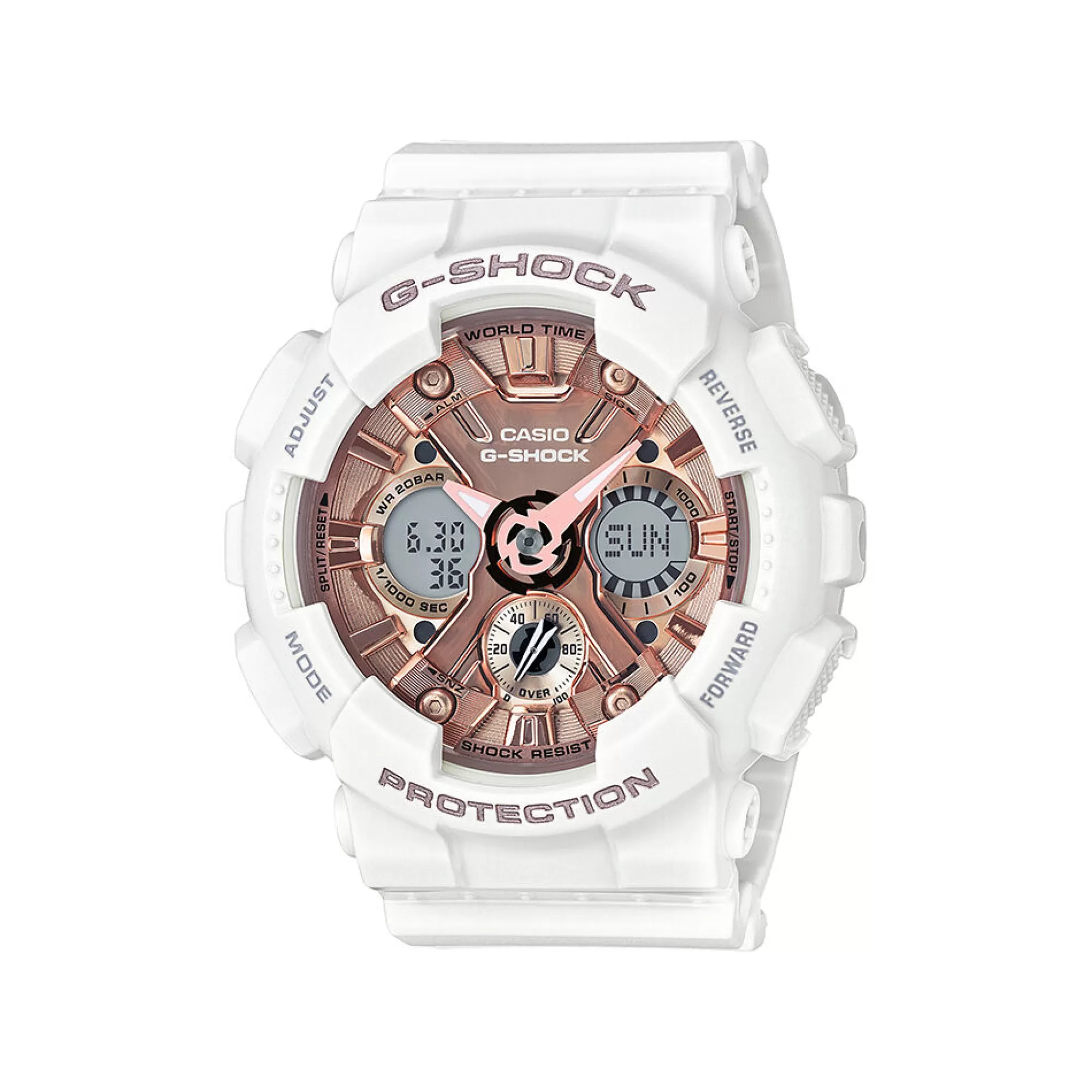 Women's Watches^G-Shock S Series Analog-Digital Women's Watch In White Resin