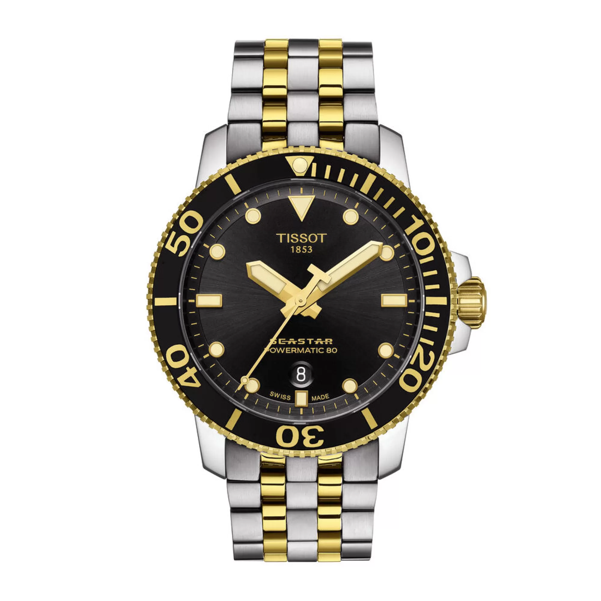 Men's Jewelry^Tissot® Seastar 1000 Powermatic 80 Men's Watch In Two-Tone Stainless Steel, 43Mm