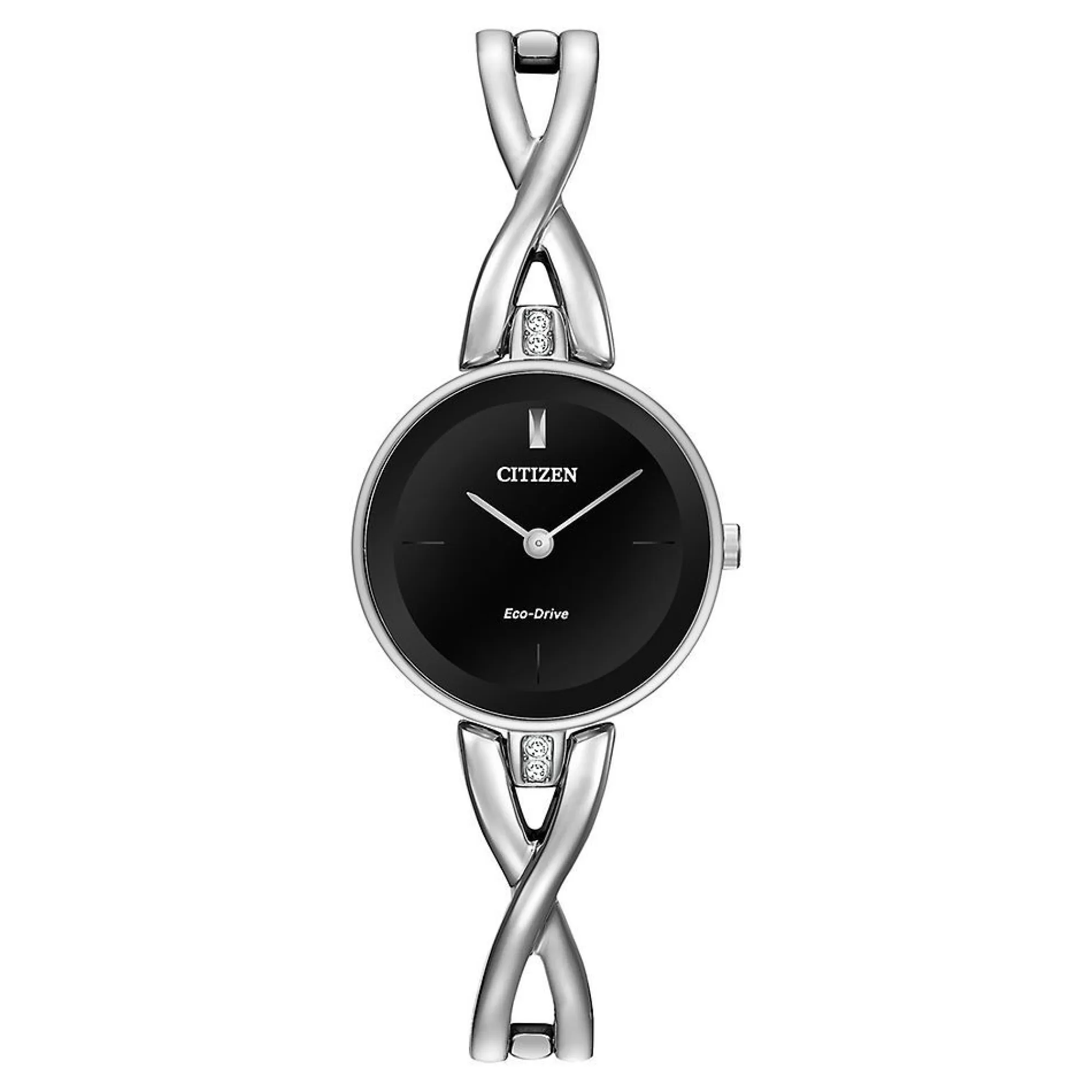 Women's Watches^Citizen® Eco™ Silhouette Crystal Women's Bangle Watch In Stainless Steel