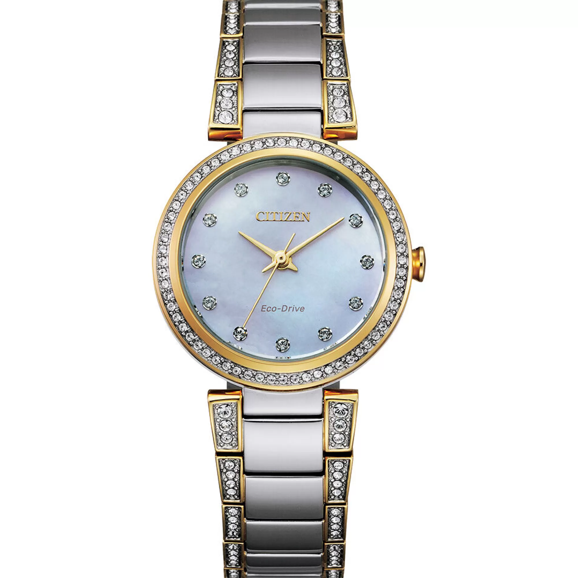 Women's Watches^Citizen® Eco™ Silhouette Crystal Women's Watch In Two-Tone Ion-Plated Stainless Steel