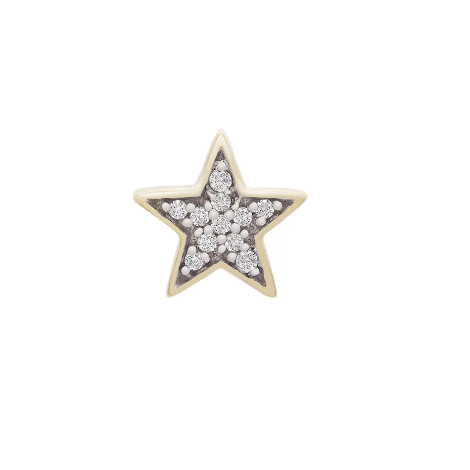 Earrings^Layering & Stacking Single Diamond Stud Earring Star In 10K Gold