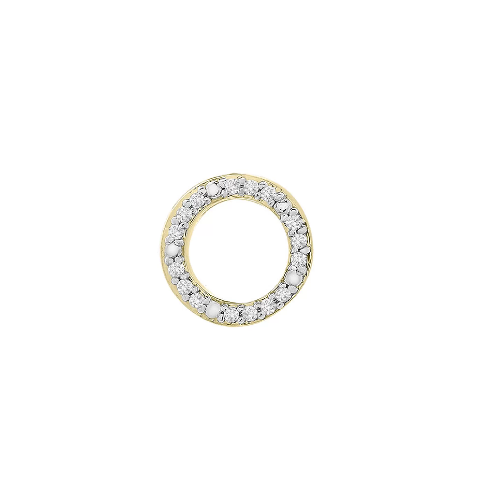 Earrings^Layering & Stacking Single Diamond Stud Earring With Open Circle