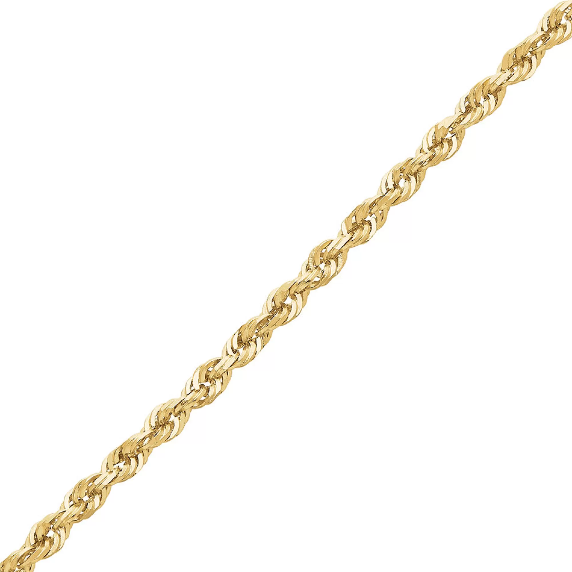 Necklaces & Pendants^* Solid Glitter Rope Chain In , 24" 14K Yellow Gold