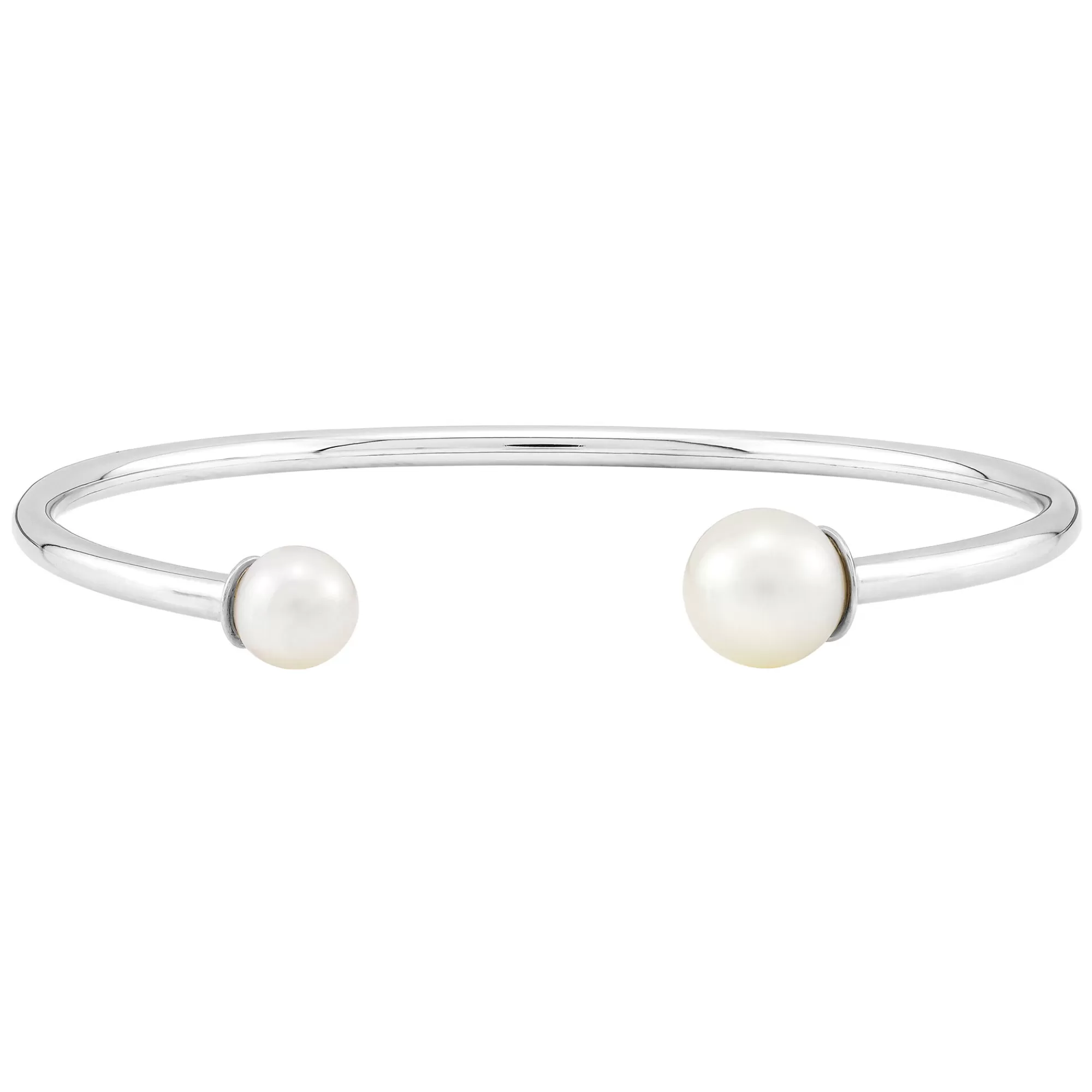 Bracelets^Layering & Stacking Sterling Silver Cuff With White Freshwater Cultured Pearl