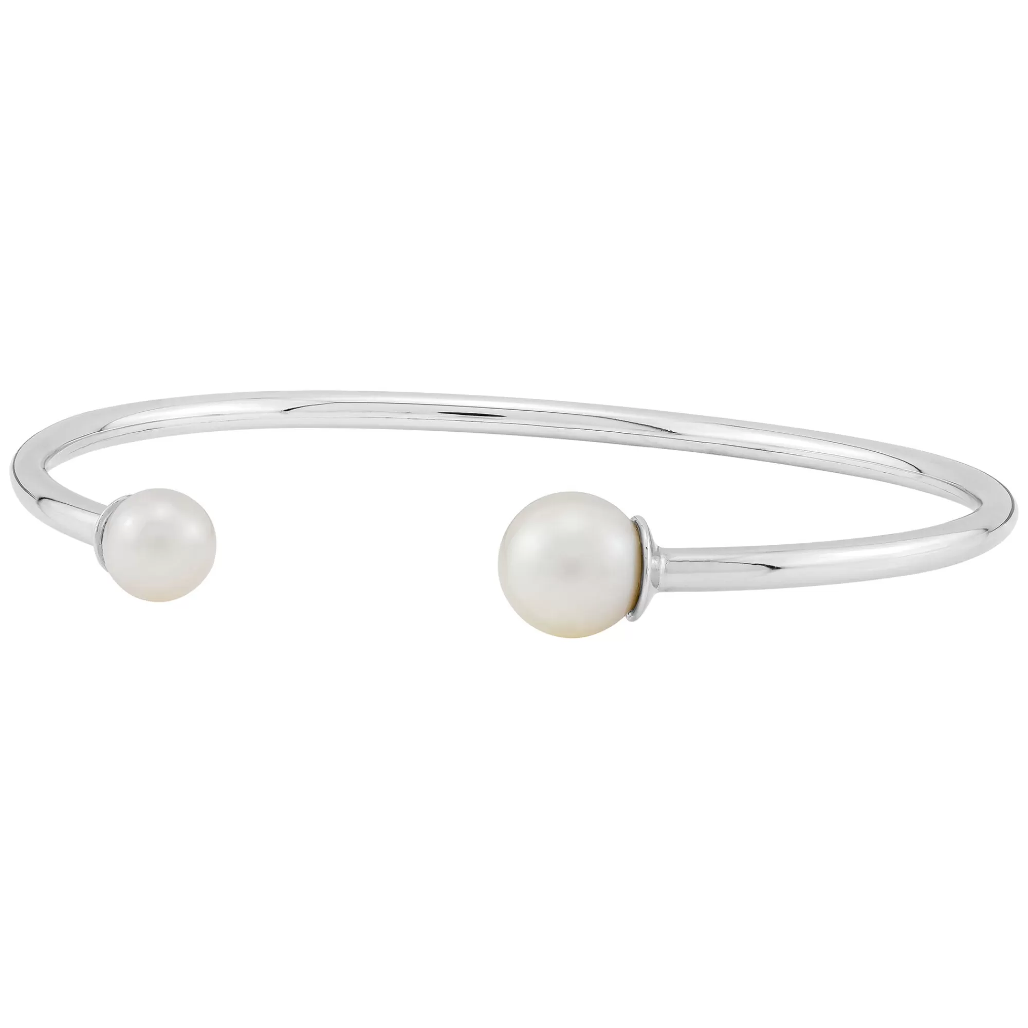 Bracelets^Layering & Stacking Sterling Silver Cuff With White Freshwater Cultured Pearl