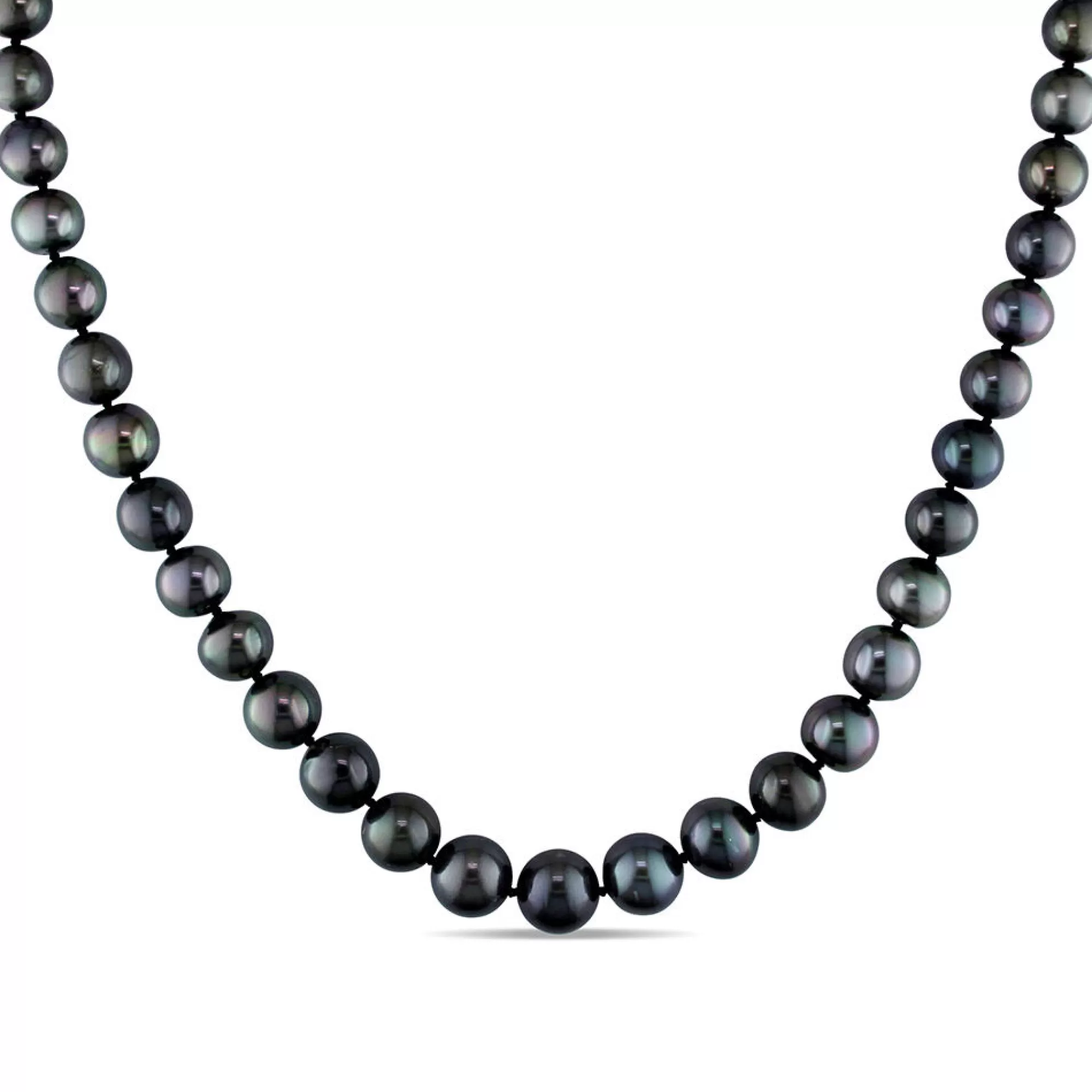 Necklaces & Pendants^* Tahitian Black Pearl Necklace In 14K White Gold, 8-10Mm, 18"