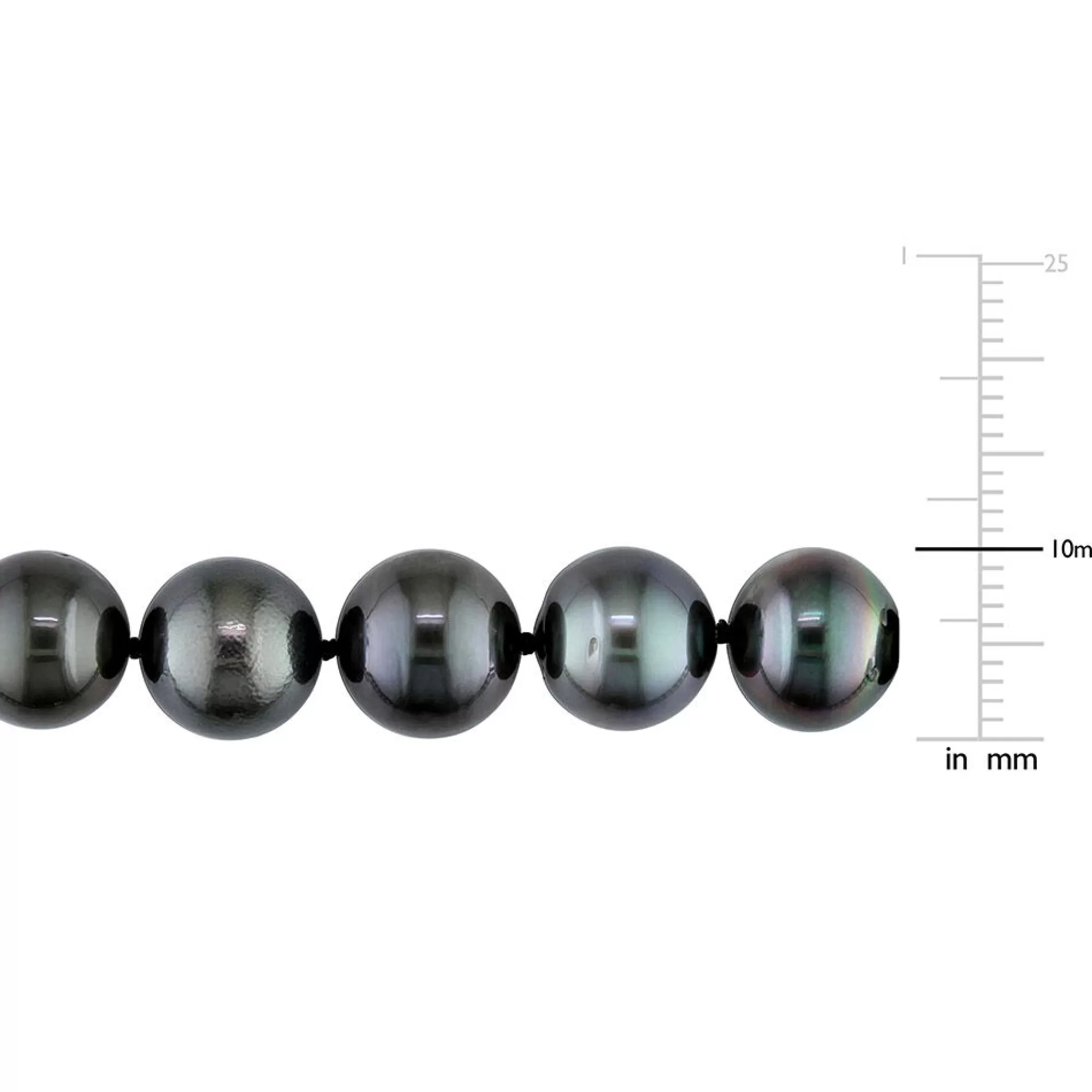 Necklaces & Pendants^* Tahitian Black Pearl Necklace In 14K White Gold, 8-10Mm, 18"