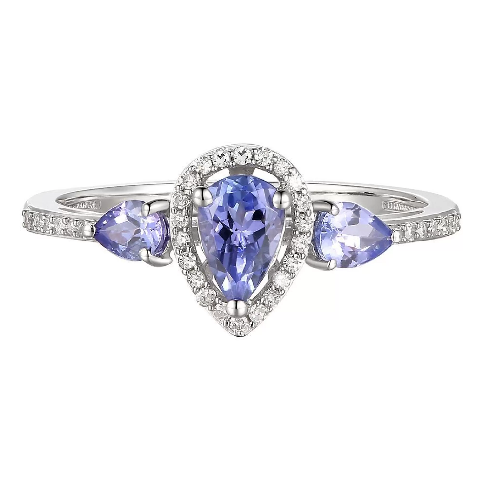 Rings^* Tanzanite & 1/10 Ct. Tw. Diamond Ring In 10K White Gold