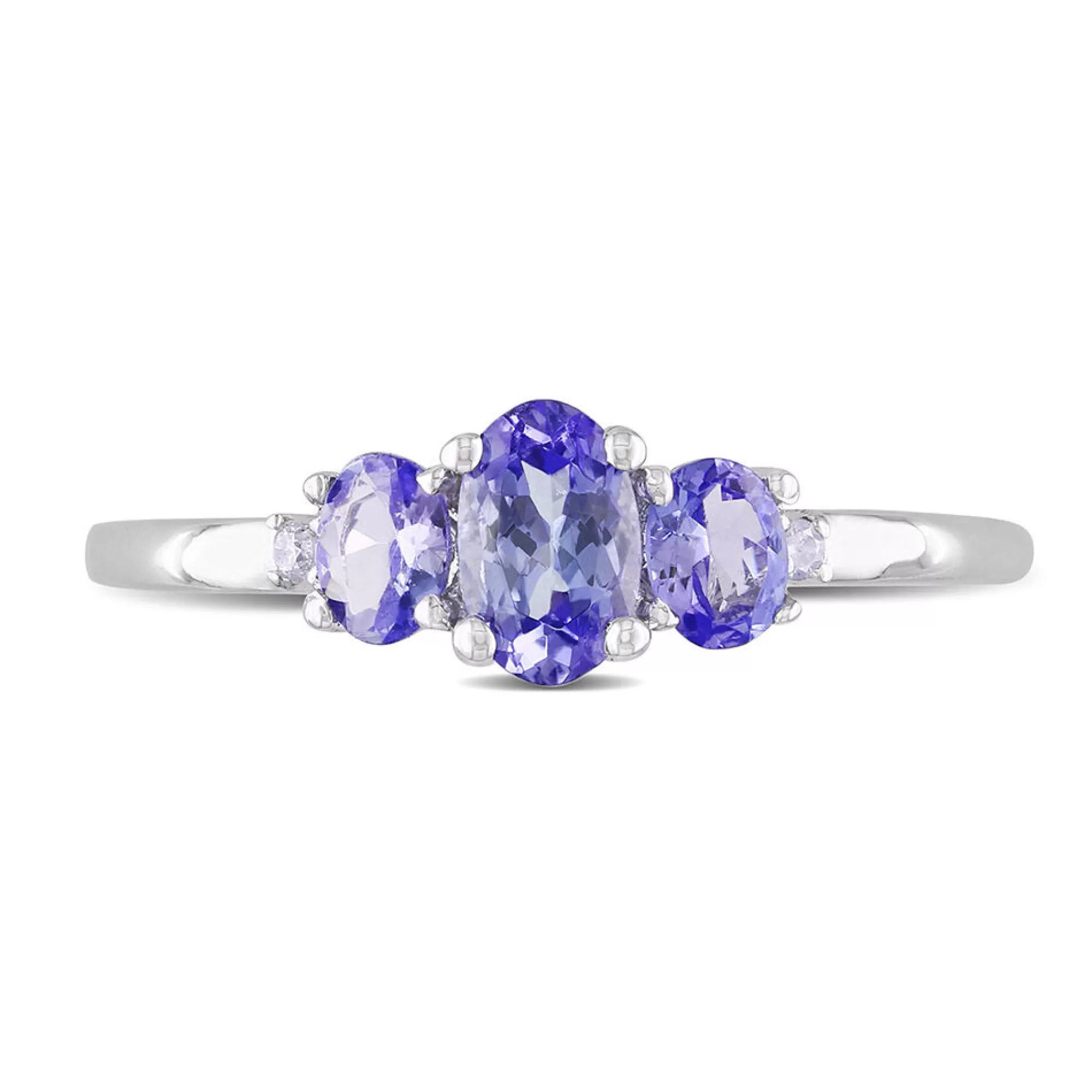 Rings^* Tanzanite & Diamond Ring In 10K White Gold