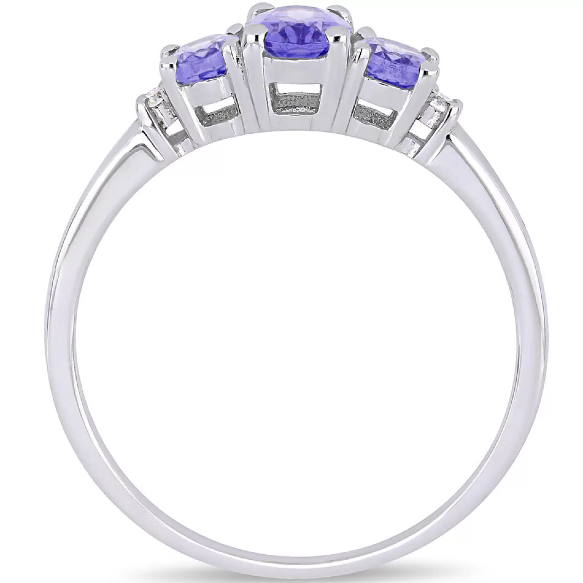 Rings^* Tanzanite & Diamond Ring In 10K White Gold