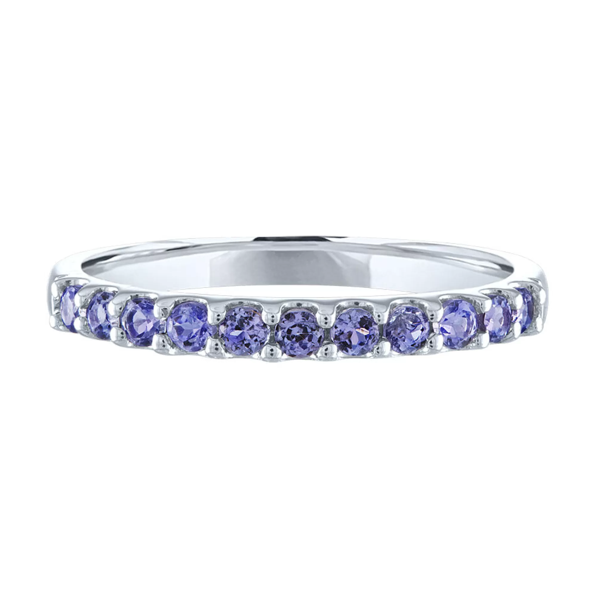 Rings^Layering & Stacking Tanzanite Band In 10K White Gold