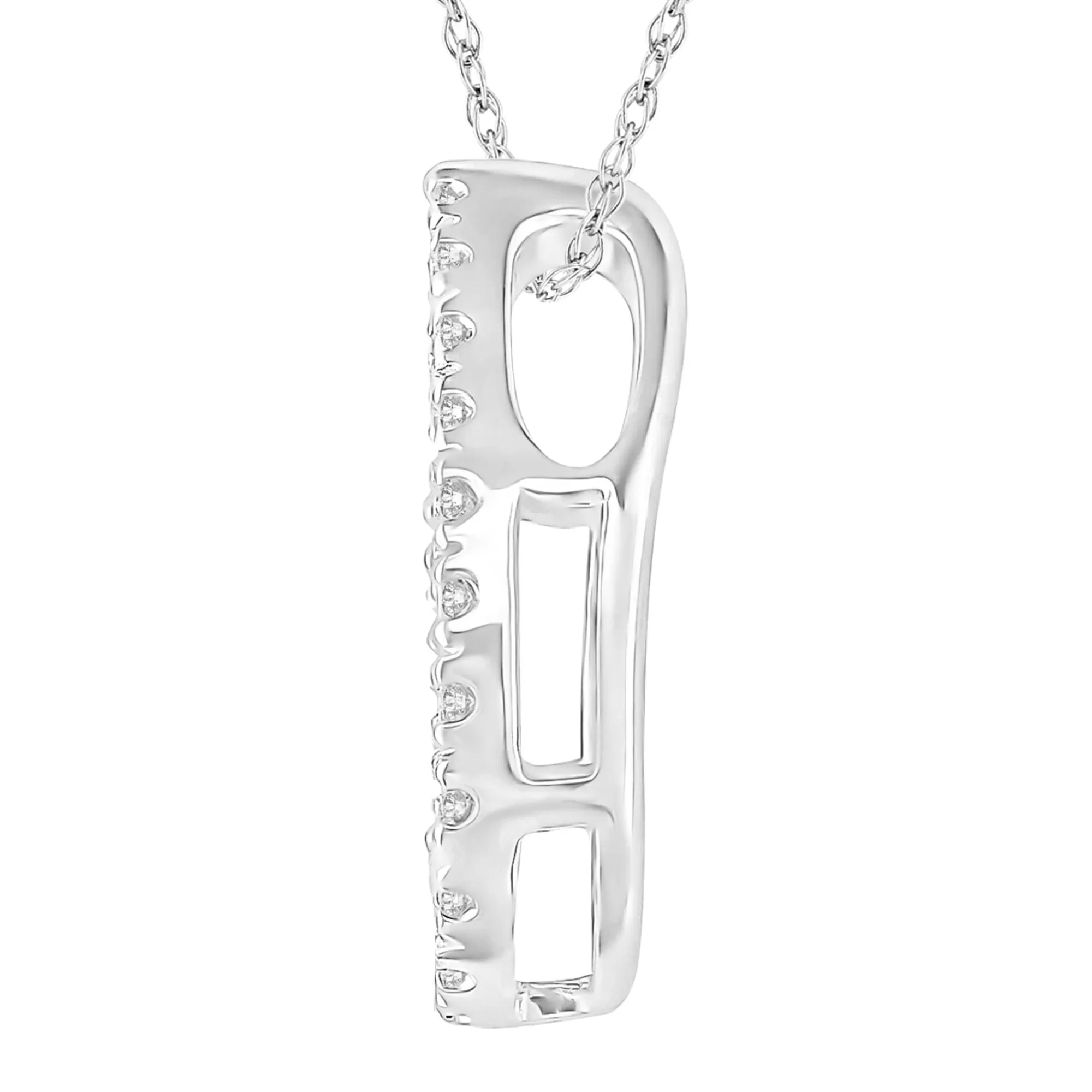 Necklaces & Pendants^* Teardrop Diamond Pendant In 10K White Gold (1/10 Ct. Tw.)