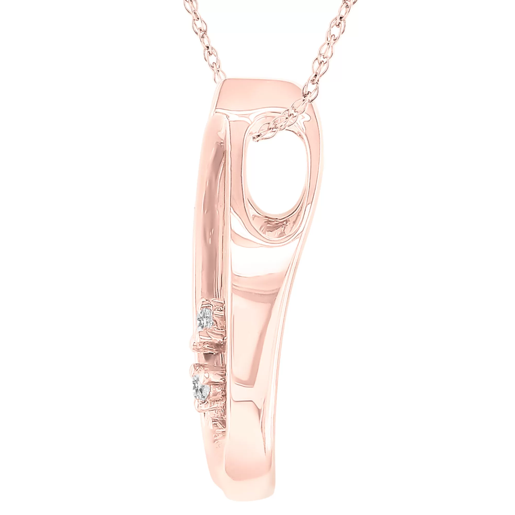 Necklaces & Pendants^* Teardrop Pendant With Diamond Accents In 10K Rose Gold