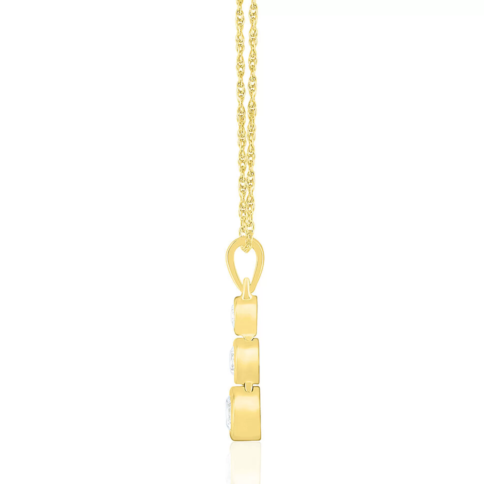 Necklaces & Pendants^* Three-Stone Diamond Pendant In 10K Yellow Gold (1/3 Ct. Tw.)