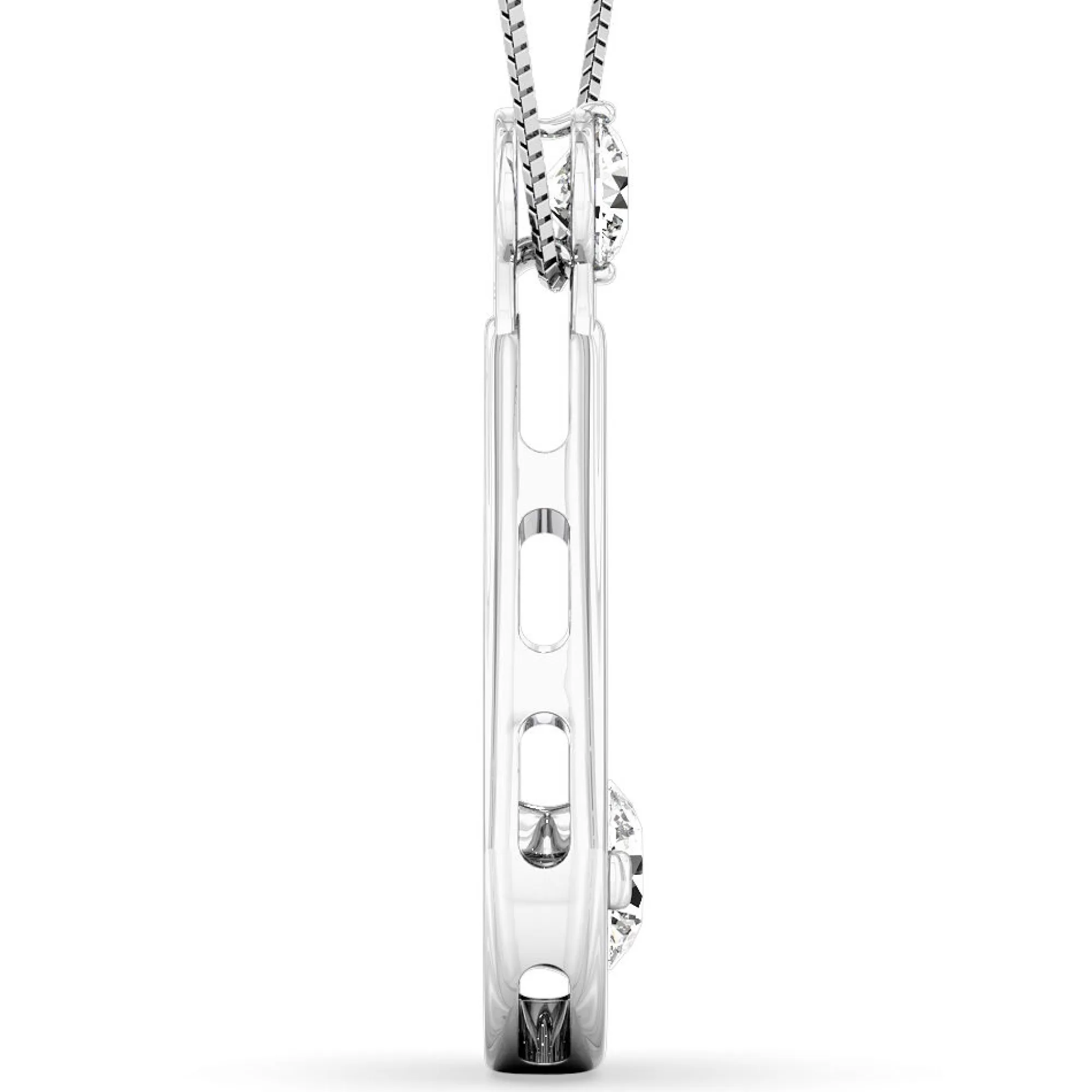 Necklaces & Pendants^Sirena® Two-Stone Diamond Necklace In 14K White Gold (1/3 Ct. Tw.)