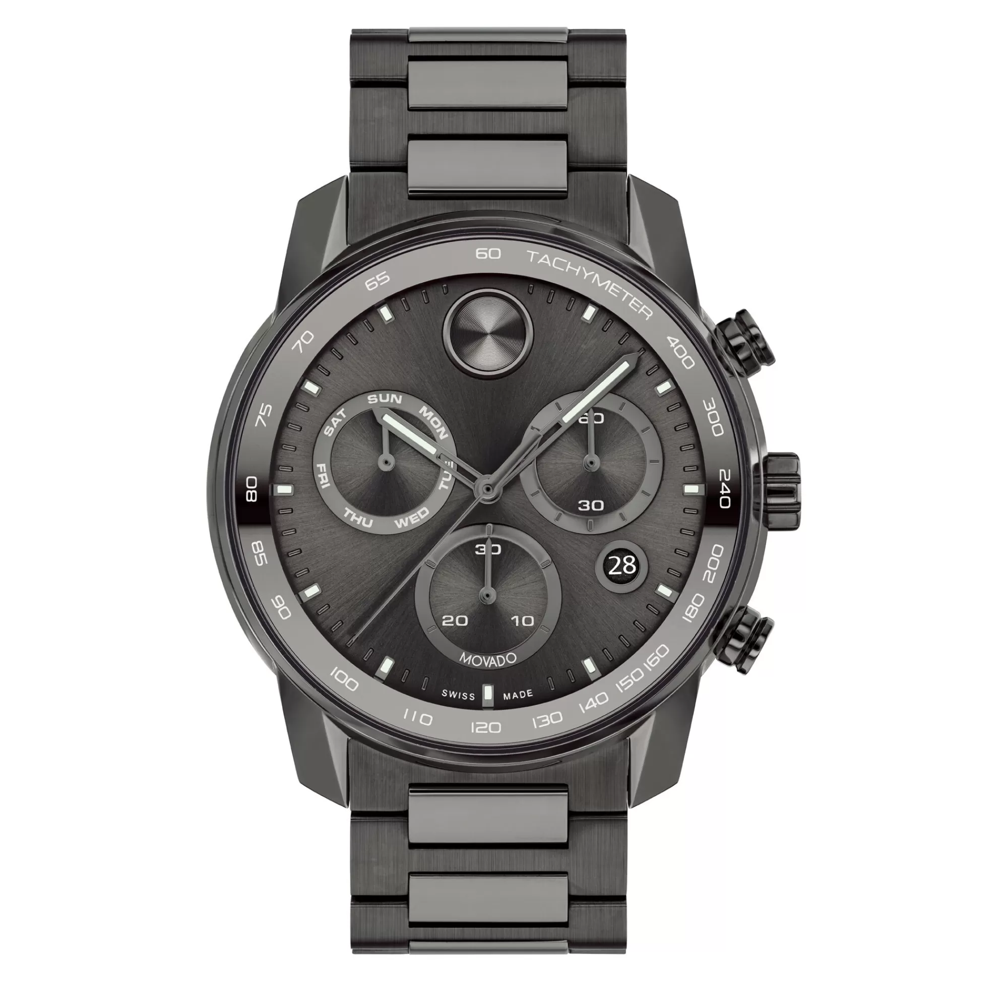 Men's Jewelry^Movado® Bold® Verso Men's Watch In Gunmetal Ion-Plated Stainless Steel, 44Mm