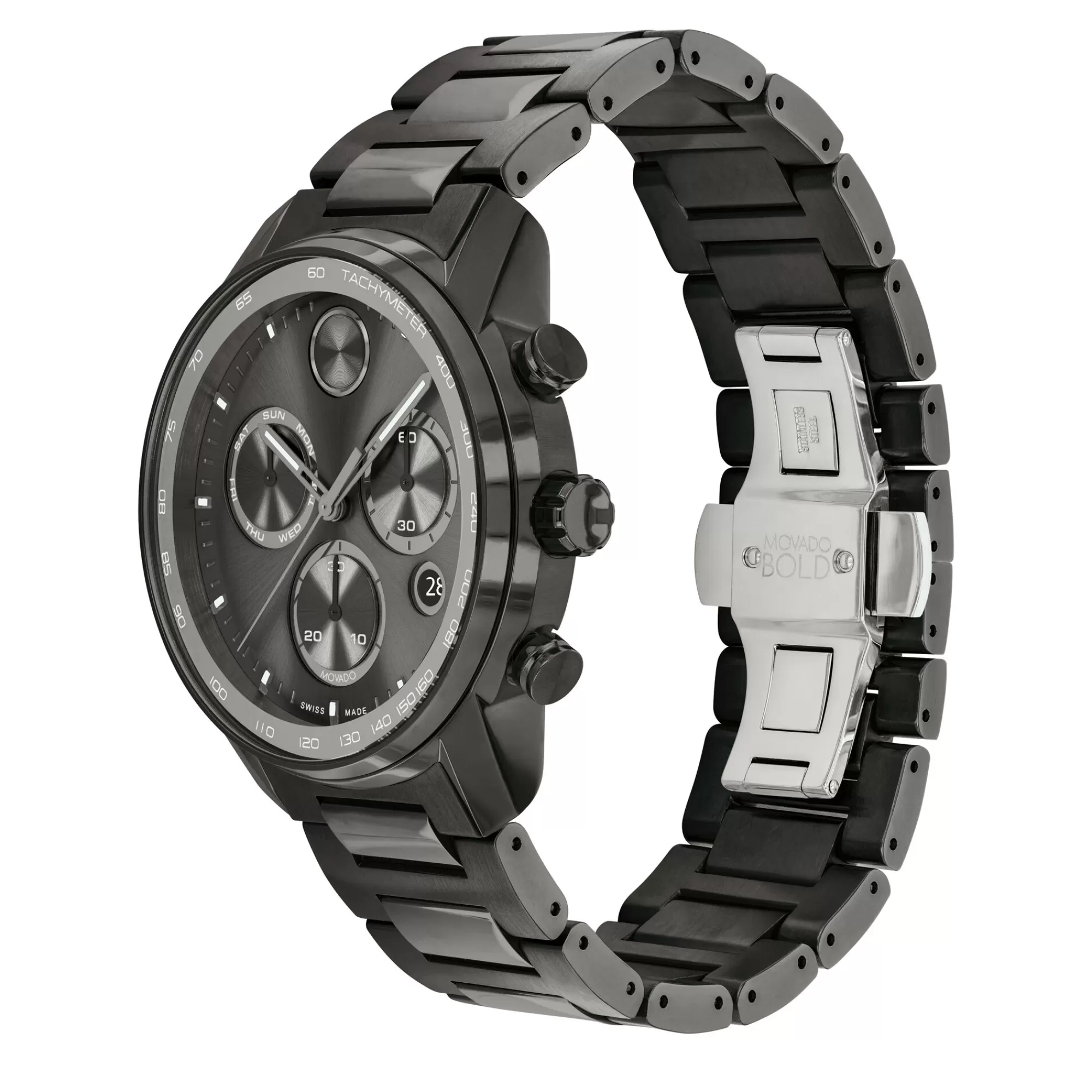 Men's Jewelry^Movado® Bold® Verso Men's Watch In Gunmetal Ion-Plated Stainless Steel, 44Mm