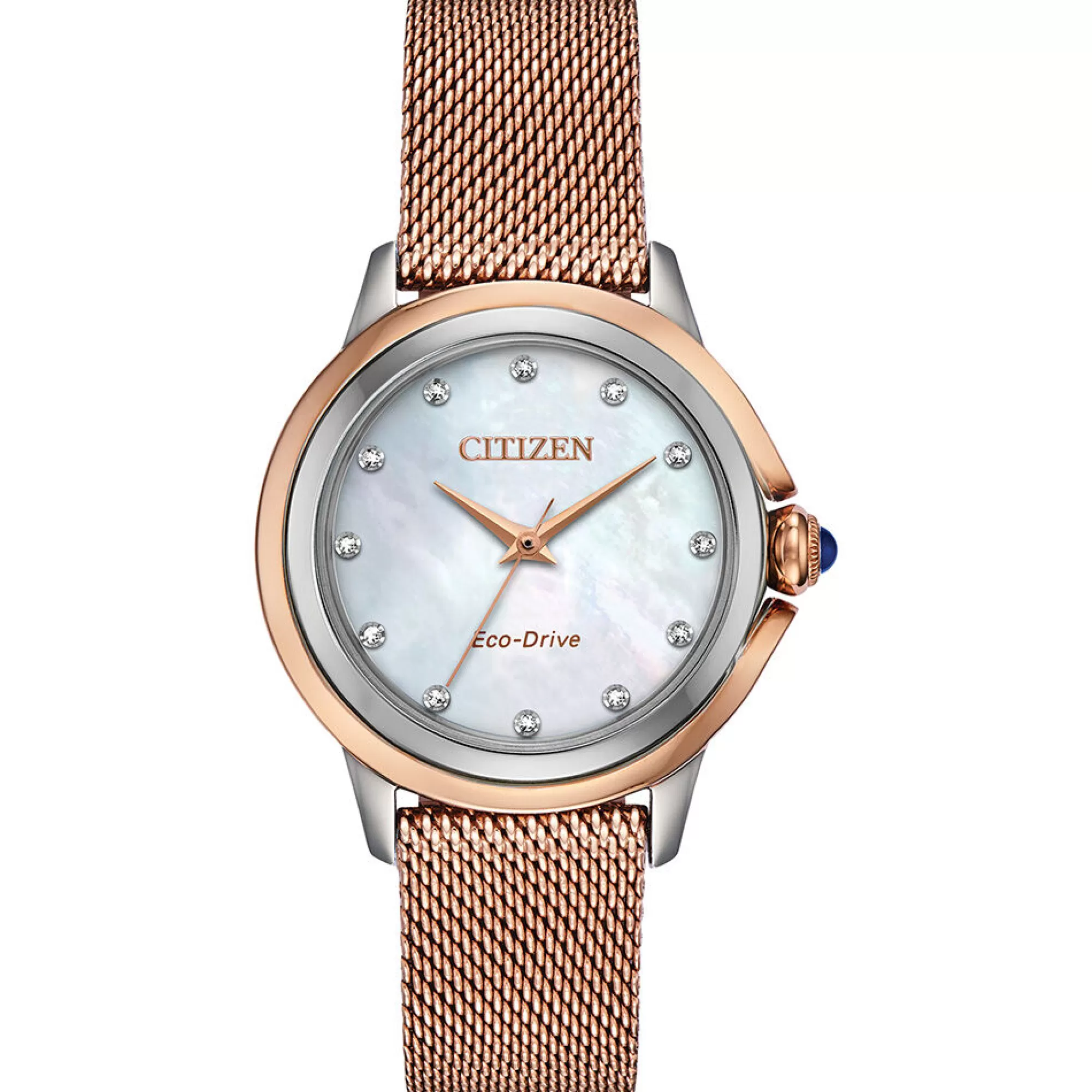 Women's Watches^Citizen® Eco™ Women's Mesh Watch In Rose Gold-Tone Ion-Plated Stainless Steel